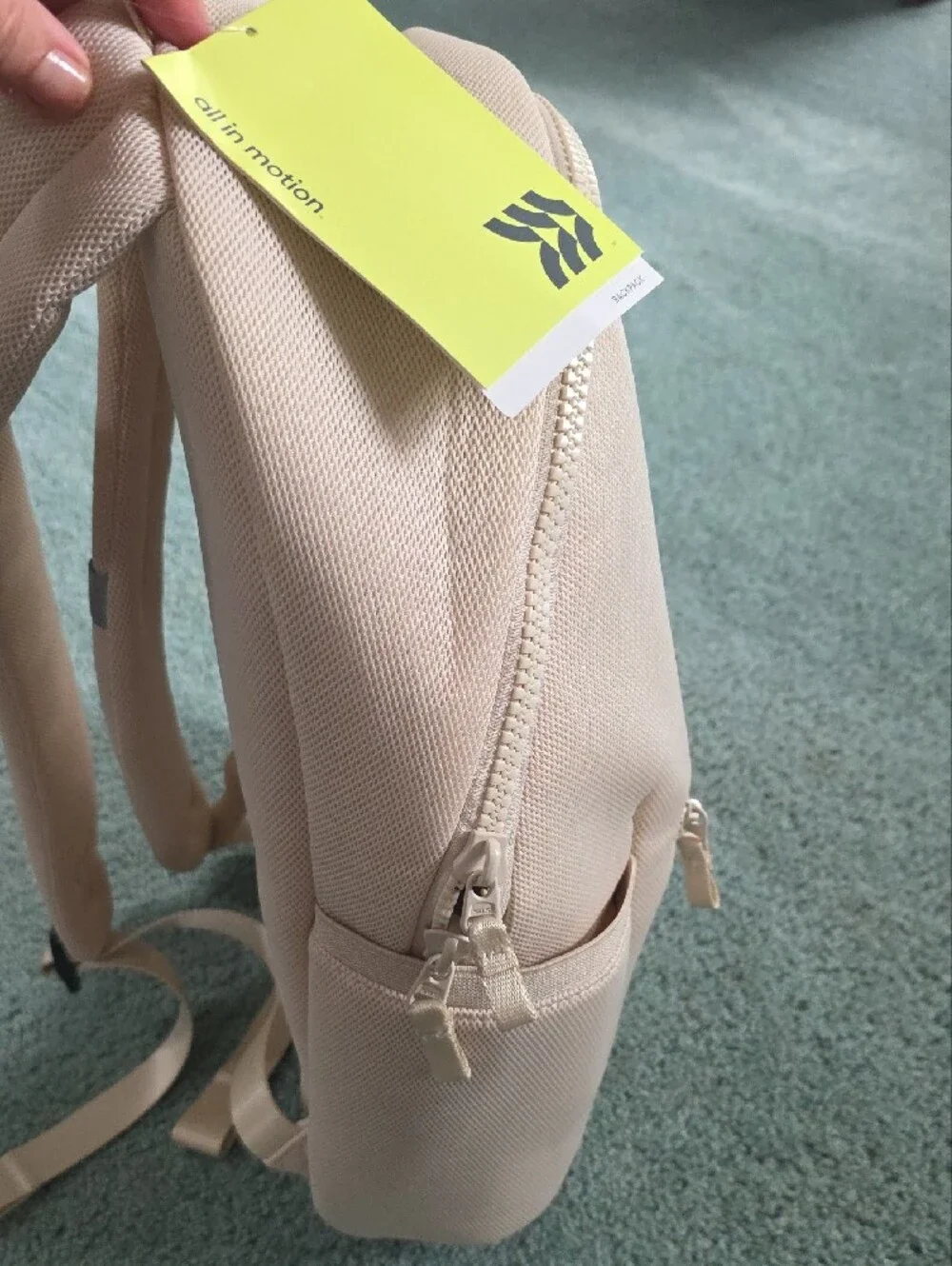 All In Motion Air Mesh Backpack, NWT, Cream.
